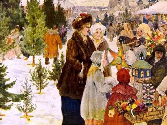 Рождественские ярмарки и базары до революции